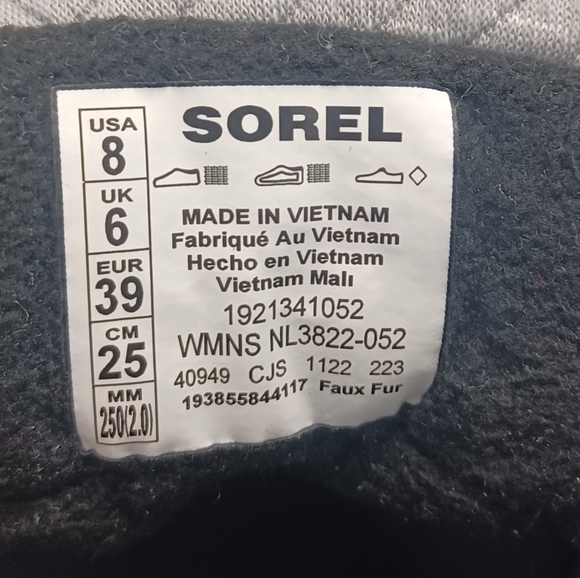 SOREL Women's Black Whitney II Short Waterproof Winter Everyday Boot Size 8 - Picture 8 of 10